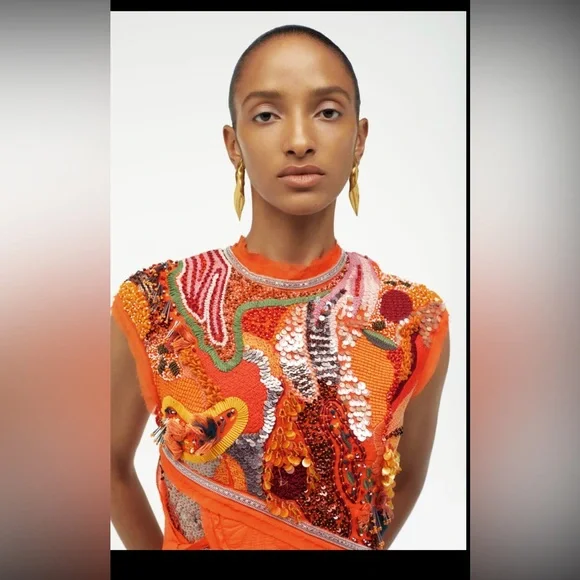 NWT ZARA BEADED DRESS LIMITED EDITION - Picture 5 of 14